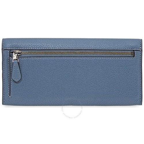 Ví Cầm Tay Coach Ladies Continental Leather Wallet- Chambray Blue Màu Xanh Blue-3